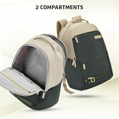 Image of Safari Dart College backpack, 2 compartments, laptop compatible, Smart trolley sleeve, Front pocket, college backpack bags for women and men, travel bag, Ideal for Students, Color - Olive