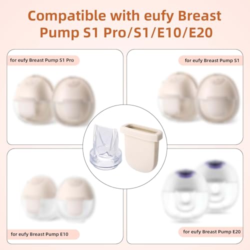 Image of 8pcs Replacement Parts for eufy S1 Pro, S1, E10, E20 Breast Pump