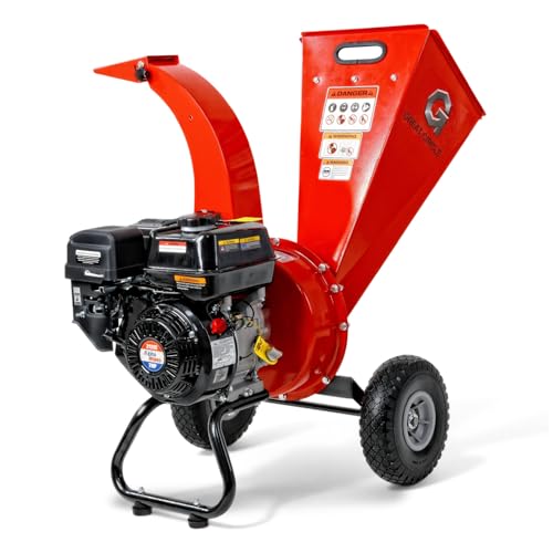 GreatCircleUSA Mini Wood Chipper Shredder Mulcher Ultra Duty 7 HP Gas Powered 3' Inch Max Wood Capacity EPA/CARB Certified Aids in Fire Prevention and Building Firebreaks
