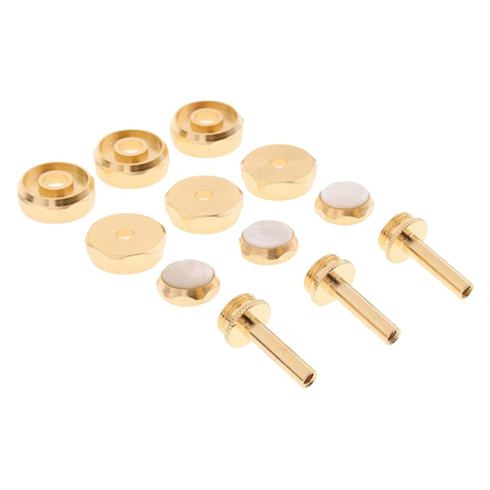12 Piezas de BotóN PequeñO, Hebilla de PistóN de Trompeta, Herramienta de Trompeta Musical PortáTil de LatóN, Accesorios para Instrumentos