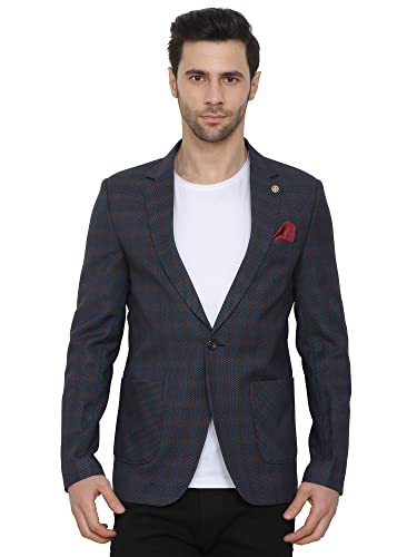 Image of Checkered Single Breasted Casual Men Blazer