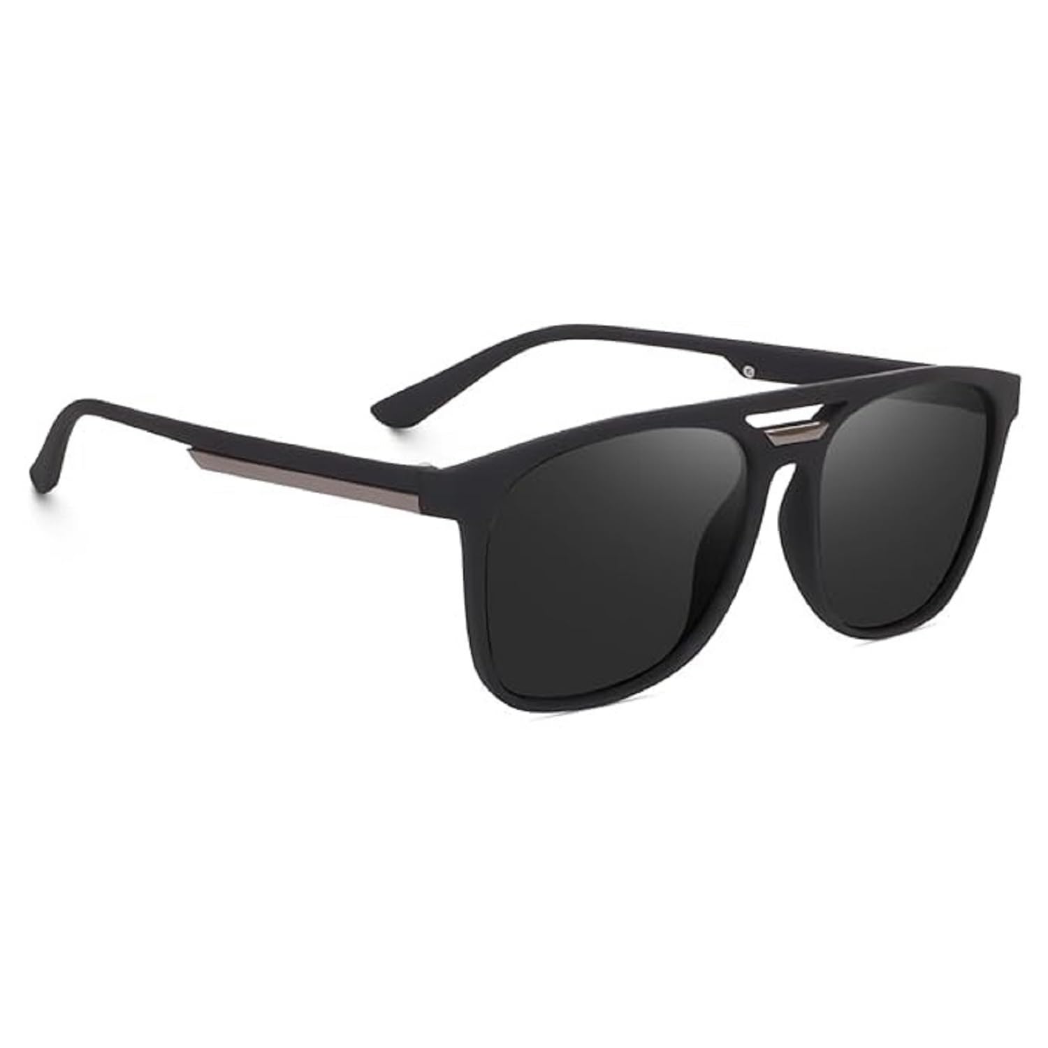 Black Retro Square Sunglasses (For Men & Women)-image-25