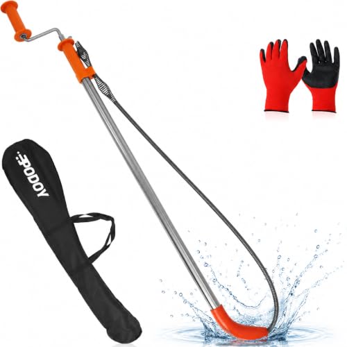 Toilet Auger 6FT, DIY Toilet Snake Drain Clog Remover Tool for Unclogging