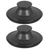 HOLIDYOYO Tappo di Scarico in Gomma Nera 2 Pezzi per Lavandino Cucina e Bagno Copertura per Scarico Tritarifiuti Sigillante Antipolvere e Antiodore per Uso Domestico e Ristoranti