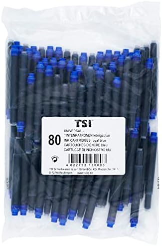 TSI 18080 uniwersalne wkłady atramentowe, opakowanie 80 sztuk, kolor królewski błękit