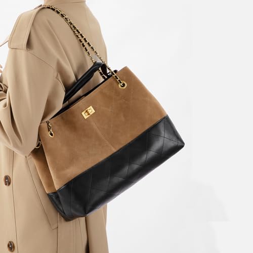 Bolso Tote Hobo de Cuero con Asa y Cadena miniatura 3