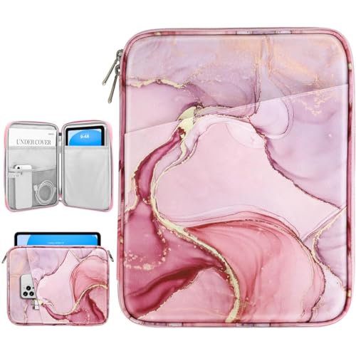 Image of Dadanism 9-11 Inch Tablet Sleeve Bag Carrying Case for iPad 9 /8 /7th Gen 10.2, iPad Air 11 inch 2024, iPad Pro 11 M4 M2 2024, iPad Air 5 /4 10.9, iPad 10th Gen 10.9, Galaxy Tab A9+ /S9 FE /A8, Cloudy Pink