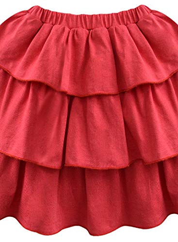 Image of A.T.U.N. (ALL THINGS UBER NICE) Cotton Tiered Skirt (GSKT TRD RED 2-3 3Y)
