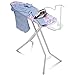 Bartnelli Compact Ironing Board 13x43 Iron Surface Patent Folding System with Adjustable Height, 4 Layered Cover and Pad, Hanger, Iron Mat (Black/Gray)