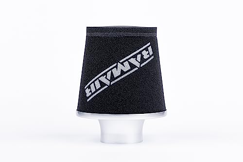 Filtro De Aire Universal Ramair: Cono Negro De Aluminio, Cuello De 70 Mm, Perfecto Para Sistemas De Inducción