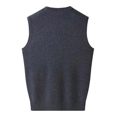 Men's Cardigan Vest Autumn Knitted Casual V-Neck Sleeveless Wool Vest Plus Size2