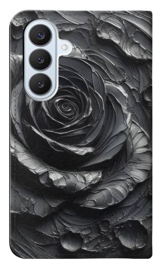 Housse Samsung Galaxy S26 Plus rabat cuir anti rayure Black Rose - 2