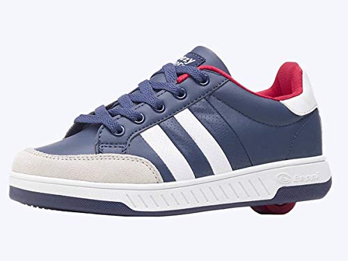 Breezy Rollers 2176231, Rollschuh, Schuhe mit Rollen, 2-in-1 Kinderschuhe, Skateboardschuhe, Sneakers, Chaussures à roulettes Mixte Jeunesse, Bleu/Blanc, 33 EU Cover