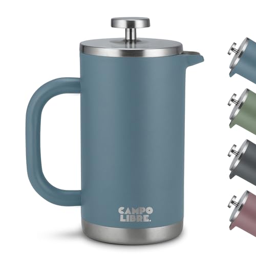 Campo Libre. Giorgio. French Press I Kaffeebereiter aus doppelwandigem Edelstahl 0,6l I plastikfreie Kaffeepresse mit Thermofunktion inkl. Ersatzfilter I Kaffeezubereiter auch für Zuhause… Campo Libre. Giorgio. French Press I Kaffeebereiter aus doppelwandigem Edelstahl 0,6l I plastikfreie Kaffeepresse mit Thermofunktion inkl. Ersatzfilter I Kaffeezubereiter auch für Zuhause…
