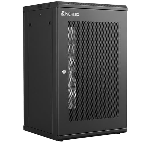 Image of 15U Server Cabinet Network Rack Enclosure Cabinet Enclosure for Computer Data Networking Electronic Equipment, Removable Side Panels, Lockable Door, 30in Depth for 19 inch IT Equipment, A /V Devices