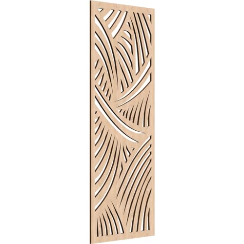 Image of Chester Decorative Pierced Fretwork Wood Wall Panels, 21 3 /8 inchW x 54 3 /8 inchH x 3 /8 inchT, Red Oak