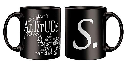 Image of Attitude Quotes with Alphabet S Printed Black Coffee /Tea Mug for Birthday Gifts | Friends | Bestfriend | Sister | Brother | Gifting Mug | Loved Ones
