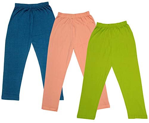 Image of indi weaves Girls Super Soft Cotton Solid Capri Pants Pack of 2