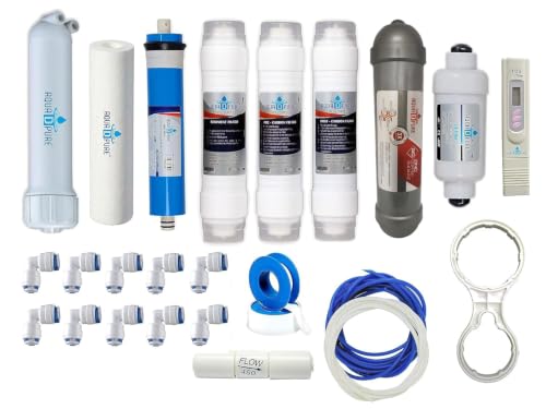 Image of AQUA D PURE Complete RO Service kit with Zinc Copper Alkaline Filter, RO Membrane for All Type of Water Purifier with Zinc Copper Alkaline Filter