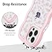 QLTYPRI for iPhone 12/iPhone 12 Pro Case, Curly Wave Frame Clear Phone Case with Aesthetic Floral Flower Design for Girls Women, Clear Soft Silicone TPU Bumper Shockproof Protective Cover - Pink/Pink