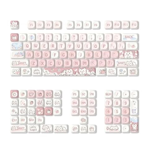 Tiardey Keycaps PBT Keycap Set Sublimowane fioletowe nakładki na klawisze z królika do mechanicznej klawiatury do gier 132 klawisze