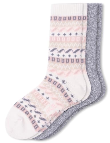 Image of HUE womens Crew Length Boot Socks, 2 Pair Pack
