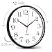 HIPPIH 2 Pack Silent Wall Clock, 10 Inch Non Ticking Quiet Digital Sweep Decorative Battery Operated Wall Clocks for Living Room Bedroom Kitchen School Office Decor, Black