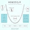 HSWYFCJY Silver Figaro Chain Men Chain Necklace Stainless Steel Mens Chains Jewelry Necklace Gifts (51CM) #4