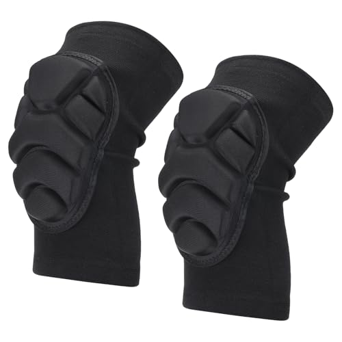 PATIKIL Genouillères M/L, Lot de 2 Épaisses Genouillères Antidérapantes en Éponge avec Coussin de Protection du Genou en Mousse Douce et Gel pour Hommes Femmes Travaux de Jardinage, Noir