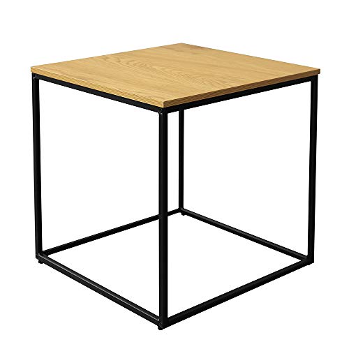 Preisvergleich Produktbild Selsey Beistelltisch, Schwarz / Eiche, 45 x 45 x 45