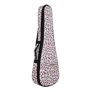 WAGON CASE Housse pour Ukulélé Etanche Motifs Fleurs Etui Souple Résistant 0.5 mm Rembourrage avec Sangle Ajustable et… - Les Beatles, Paul McCartney, John Lennon, RIngo Starr, George Harrison WAGON CASE Housse pour Ukulélé Etanche Motifs Fleurs Etui Souple Résistant 0.5 mm Rembourrage avec Sangle Ajustable et… – Image 4