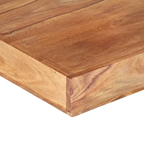 Table Basse Acacia Massif avec Étagère 45 cm vidaXL