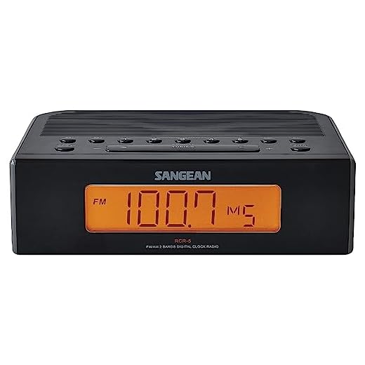 Sangean RCR-5BK AM/FM Digital Tuning Clock Radio
