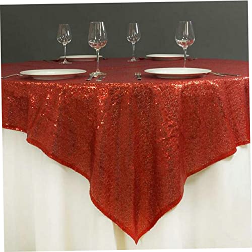 Nappe de table paillettes rouges décoration mariage buffet réception de fête