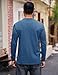 Cotrasen Mens Henley Long Sleeve Shirts Cotton T-Shirts 3 Button Tops Fashion Casual Basic Tee Medium Blue XL