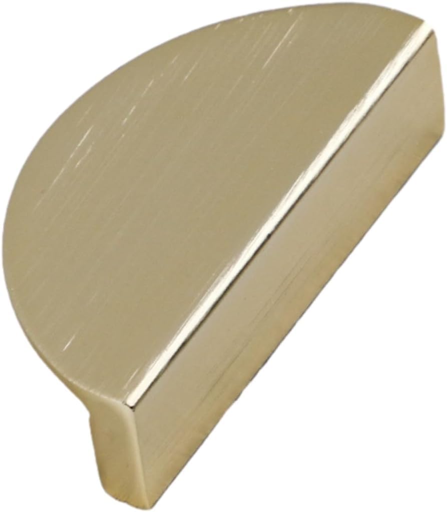 Htlcdz Gold Wire Drawing 64Mm Hole Pitch (Pair) Closet Knob Gold Semicircle Knobs And Handles Cabinet Shoe Cabinet Wardrobe Door Knob Round Triangle Furniture Hardware,Gold 30 * 30Mm(Gold Wire Drawing 64Mm Hole Pitch (Pair))