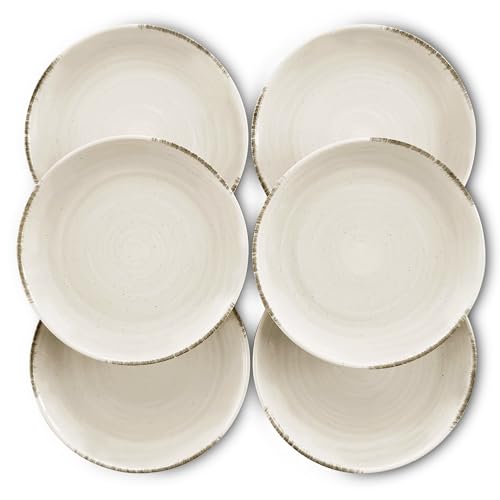 Mora Ceramic Helix Swirl Salad Plates Set of 6, 8in Spiral Porcel...