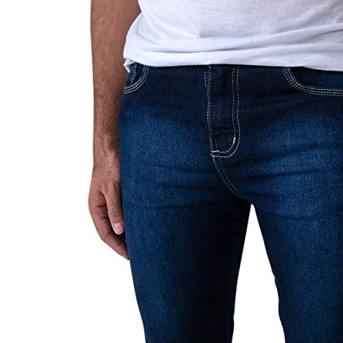 Kit com 3 Bermudas Masculinas Sarja Jeans Short Slim Lycra Brim - Preta, Jeans Claro e Jeans Escuro