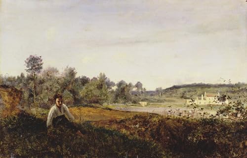 Tableau Toile Corot Étang d'Avray pour créer un salon chaleureux et apaisant