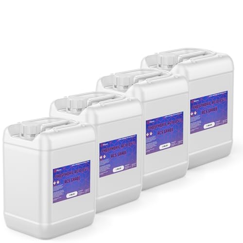 Phosphoric Acid 85% ACS Grade - 4 x 5 Gallon Pails - Multi-Pack for Analytical Labs, Chemical Production