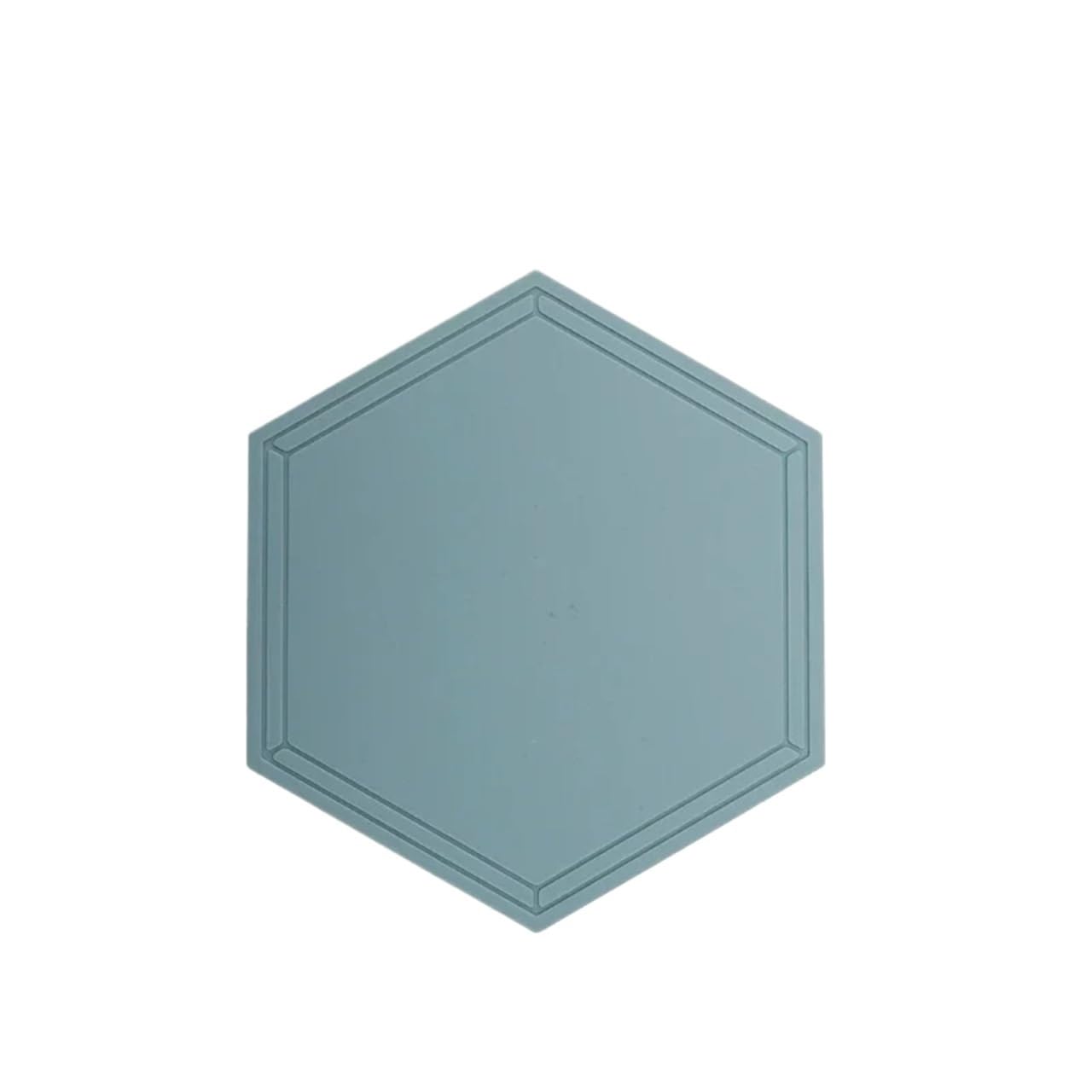 Silicone Table Pad Waterproof Heat Insulation Anti-skid Kitchen Gadget Easy Cleaning Dinnerware Placemat for Home Kitchen(Grey-blue)