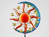 Formano Windrad Gartenstecker Color Sonne H. 162cm D. 44cm Metall Garten F20