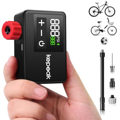 KEPEAK Tiny Bike Pump with Gauge, Max 120 PSI Bicycle
