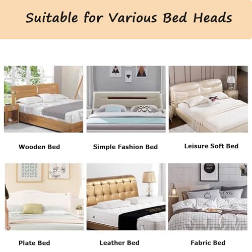 Hearda Strecken Bett Kopfteil Bezug, PU Leder Bett Kopfteil Hussen, Wasserdicht Staubdicht Bettkopfteil All-Inclusive Bettkopfteil Bezug für Schlafzimmer Bett Dekor Kopfteil (Schwarz,150cm)
