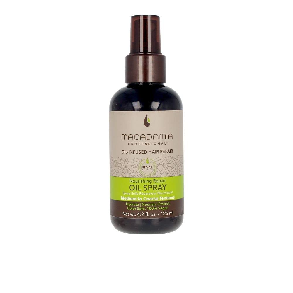 Macadamia Professional Nourishing Repair Oil Spray - Hydrating Argan Serum for Medium to Coarse Hair, Repair, Anti Frizz Shine Enhancer, 100% Vegan, 4.2 fl oz 4.2 Fl Oz (Pack of 1)