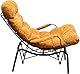 Kare Design Sessel Vienna Swing, Gelb, 40 cm Sitzhöhe, Polstersessel, inklusive Fußhocker, mit Kippfunktion, Wohnzimmer, 95x82x111 cm (H/B/T)