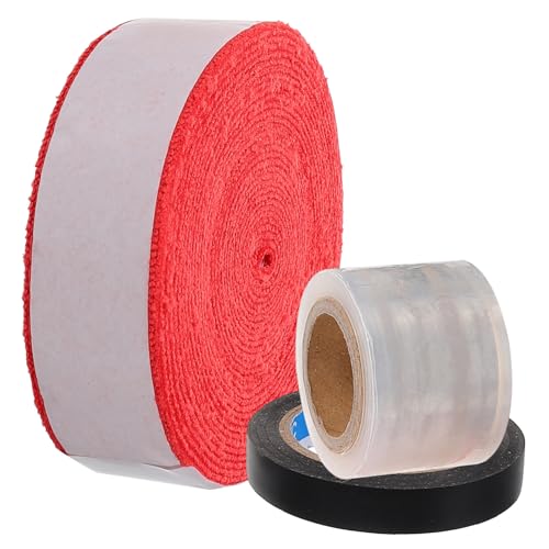 GOOHOCHY 1Roll Badminton Racket Grip Band Slip Sweatband Towel for Enhanced Performance Durable Cloth Material Portable Sports Supplies Bright for Racket