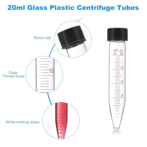 Tubes à centrifuger anti-fuite en verre gradué pour stocker vos échantillons - 3