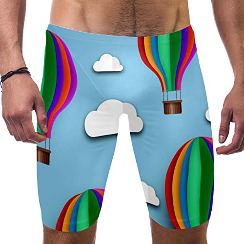 Traje de natación azul con estampado multicolor para entrenamiento deportivo
