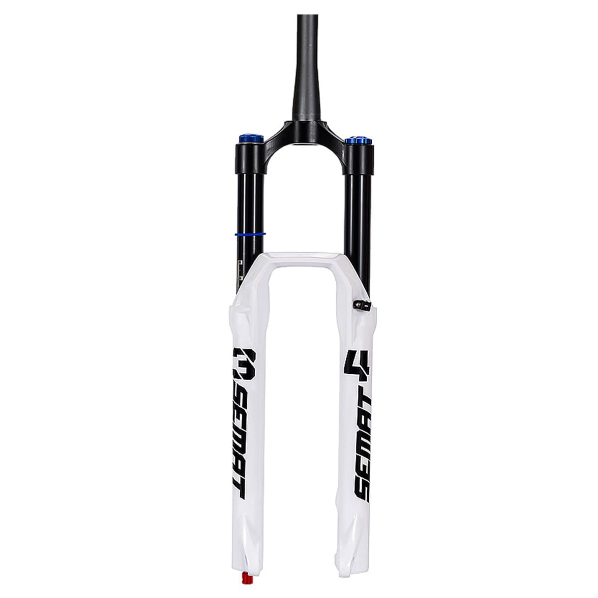 HWEVDHJ Mountain Bike Air Suspension Fork 26/27.5/29 Inch Disc Brake MTB Forks 160mm Travel Straight/Tapered Tube Bike Front Fork 28.6mm QR 9mm Manual Lockout(White-Tapered,26")